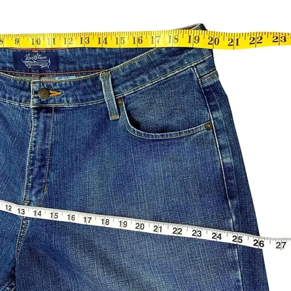 Levi Strauss Signature Y2K Bootcut Low Rise Stretch Denim Blue Jeans Misses 16 - Picture 10 of 16
